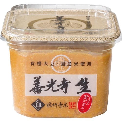 市販味噌おすすめ マルモ青木味噌 醤油醸造場 善光寺 生 白 イメージ