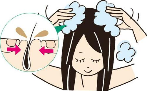 頭皮は「もみ洗い」で毛穴の皮脂まで落とす!