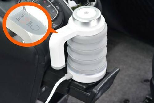3:ドリンクホルダーにピッタリシリコンボトル電気ケトル