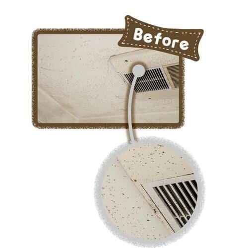 天井のカビは「スティックブラシ＋カビキラー」で拭き取る イメージ3