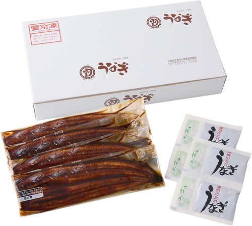 【食品】大隅地区養まん漁業協同組合「鹿児島県大隅産うなぎ蒲焼4尾(600g)」 Amazonブラックフライデーセールアイテムおすすめ イメージ
