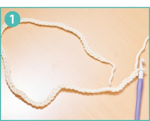 「かのこ編み風スヌード」の編み方 イメージ