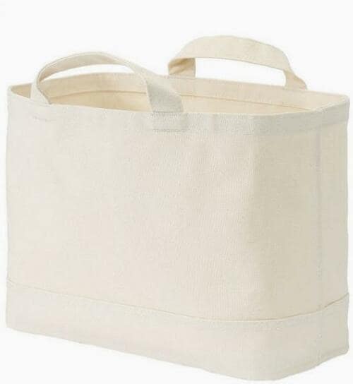 片手でラクラク持ち上がる！ 無印の帆布バッグ イメージ