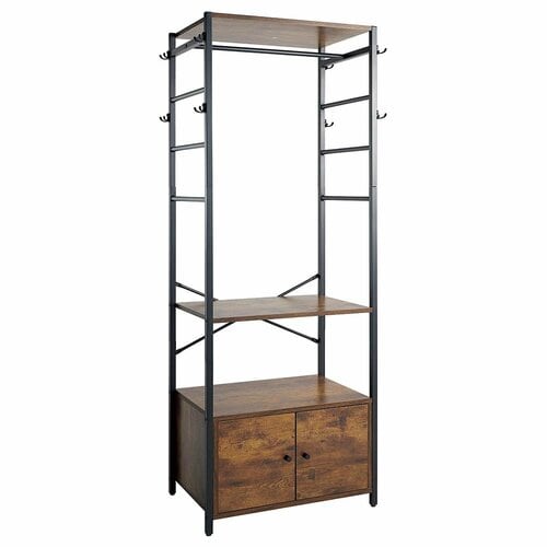 ハンガーラックおすすめ Aka Supaku 2段棚付きクローゼット オープンハンガー イメージ1