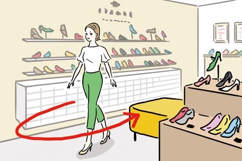 フィッティングのポイント2:つま先立ちでチェック パンプスおすすめ イメージ2