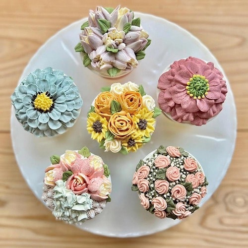 華やぐカップケーキ!「flowers box / 6cup set box」
