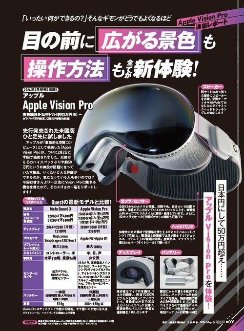 約50万円越えのアップル「Apple Vision Pro」を体験! VRデバイスおすすめ イメージ