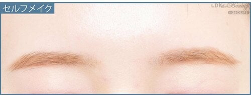 明るいパウダーを塗ることで左右差が目立たなくなる イメージ