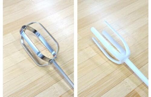 選び方3：材料をかき混ぜる部分＝ビーターの形状や素材に注目 イメージ