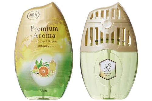 エステー「玄関・リビング用 消臭力 Premium Aroma(プレミアムアロマ)スイートオレンジ&ベルガモット」 部屋用芳香剤おすすめ イメージ
