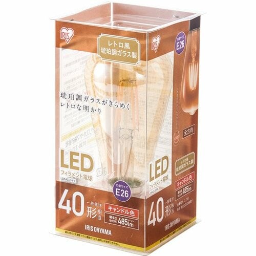 アイリスオーヤマ:LEDフィラメント レトロ球:照明