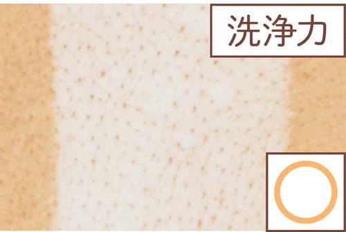 洗浄力：表面の汚れは落ち白さが戻った プチプラクレンジングおすすめ イメージ