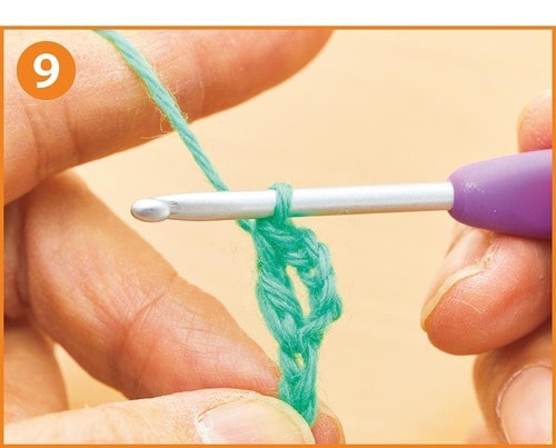 「長編み」の編み方 イメージ10