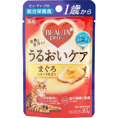 猫用ウェットフードおすすめ 日本ペットフード ビューティープロ キャット パウチ 1歳から まぐろ イメージ