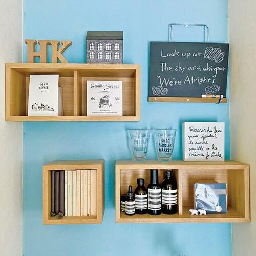 無印良品 壁に付けられる家具 箱 オーク材