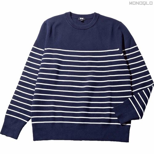 アイテム2:ユニクロ「ウォッシャブル ストレッチミラノリブクルーネックセーター」 格安メンズファッションコーデおすすめ イメージ