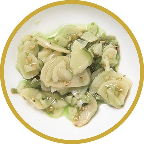 食べるラー油おすすめ カルディ 青いにんにく辣油 青唐辛子 イメージ2