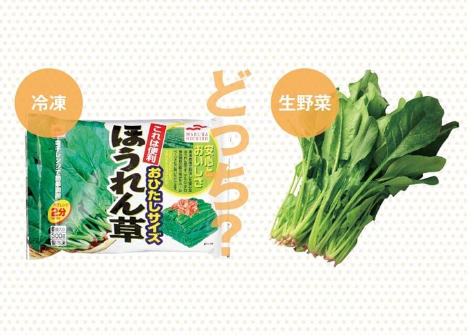 「生野菜と冷凍野菜」どっちが栄養豊富か知っていますか？