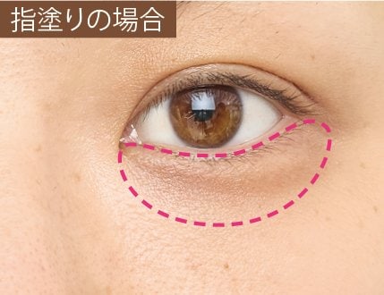 指塗りの場合 コンシーラーブラシおすすめ イメージ