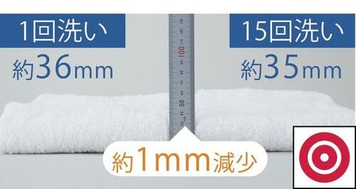 持続性のテスト結果 フェイスタオルおすすめ イメージ