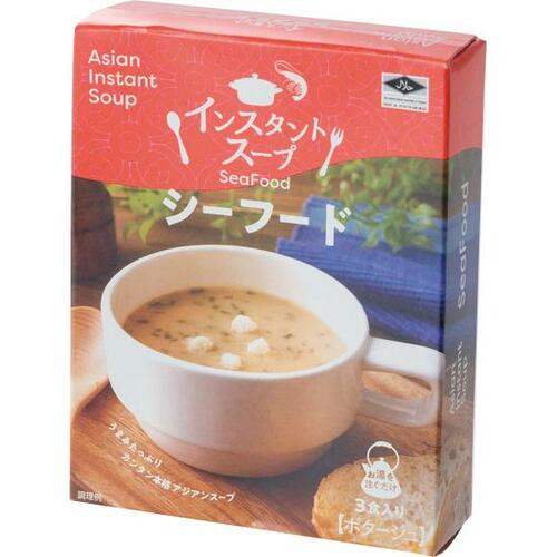 エビの風味でクリーミー! 神戸物産「インスタントスープ(シーフード)」 イメージ
