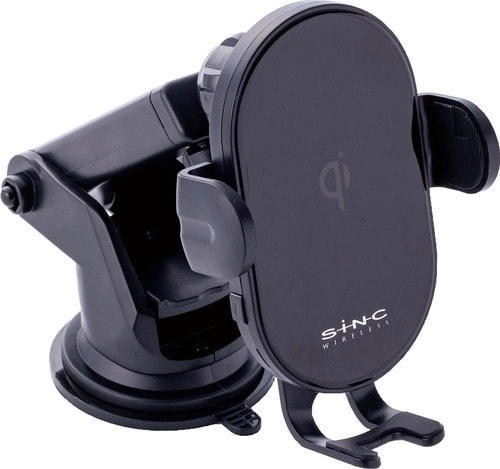 無接点充電できる セイワ 「オートワイヤレスQi スマホホルダー吸盤 D599」 イメージ