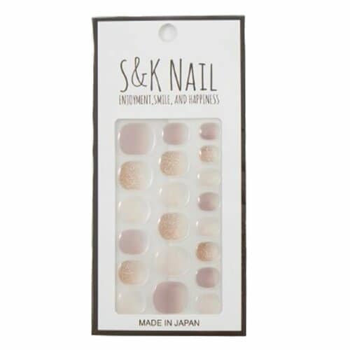 ジェルネイルシールおすすめ S＆K NAIL ネイルシール/ピンクベージュ＆グレーベージュ イメージ