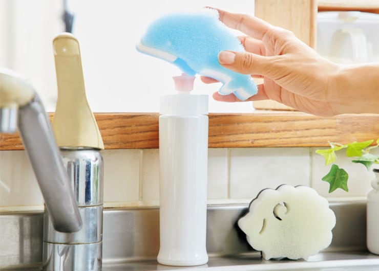 スポンジ置き場にお困りの方必見！ ダイソーで目からウロコが落ちました