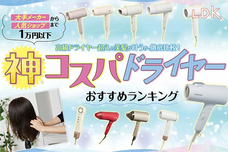 1万円以下で買えるドライヤーのおすすめランキング10選｜人気製品をプロとLDKが比較