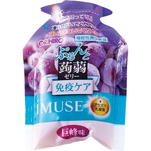 7位: オリヒロ「ぷるんと蒟蒻ゼリーパウチ プラズマ乳酸菌(巨峰味)」
