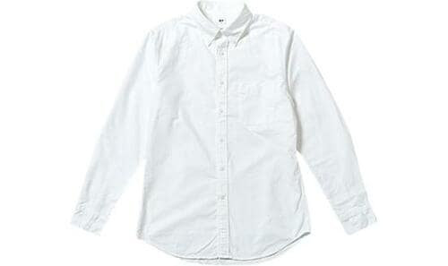 ユニクロ(UNIQLO):オックスフォードスリムフィットシャツ:白シャツ