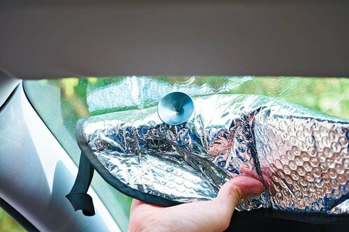 車用サンシェードおすすめ DCM アルミサンシェード ドライブレコーダー 対応 Mサイズ イメージ3