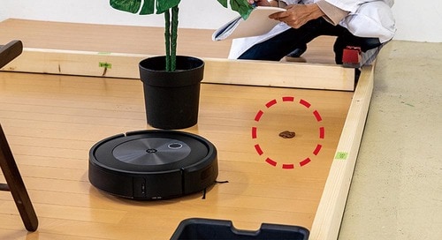 【障害物回避テスト】前方カメラで認識するとピタリと止まる イメージ