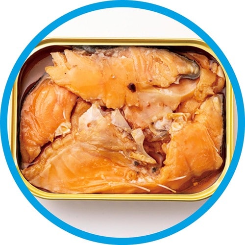 美味しい缶詰おすすめ 田原缶詰 ちょうした 骨ごと食べる 鮭カマ塩焼き 60g イメージ2