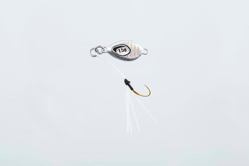 アジングルアーおすすめ JACKALL スプーン ナノドロップ1.5g HLナノシルバー イメージ1