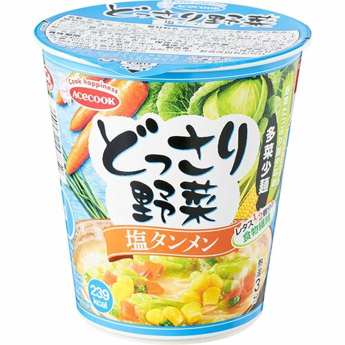 カップラーメンおすすめ エースコック どっさり野菜 塩タンメン イメージ1