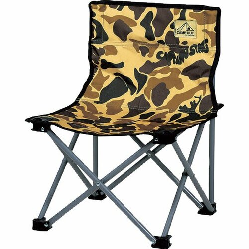 キャプテンスタッグ:キャンプアウト コンパクトチェア カモフラージュ:コンパクトチェア