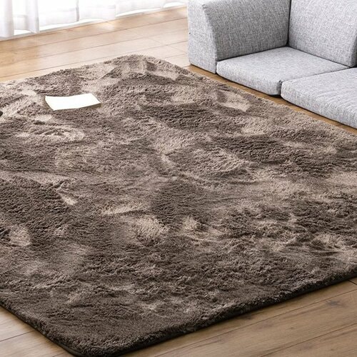  タンスのゲン シャギーラグ 丸洗いOK！すべり止め付き マイクロファイバー イメージ1