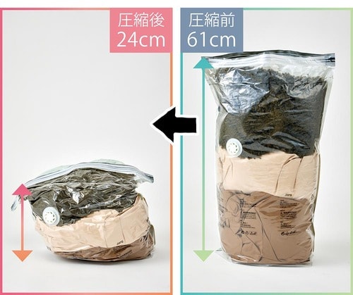 収納のプロが軒並み感動する簡単さ LDKベストバイ圧縮袋おすすめ イメージ