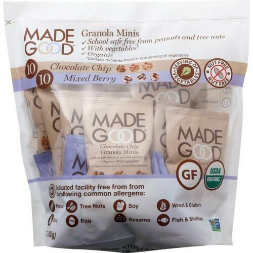 MADE GOOD:オーガニック グラノーラ ミニ チョコチップ/ミックスベリー 480g:食品