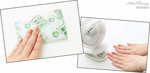コツ4：「ネイルの乾きが甘くて跡ついた…」対策には冷却がおすすめ！ ネイルトップコートおすすめ イメージ