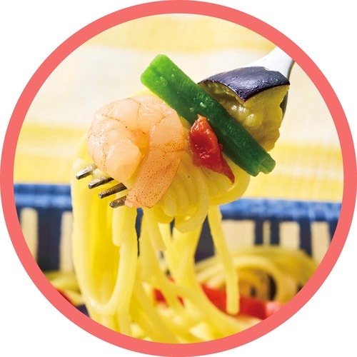 冷凍パスタおすすめ ニップン オーマイプレミアム うま塩レモン イメージ2