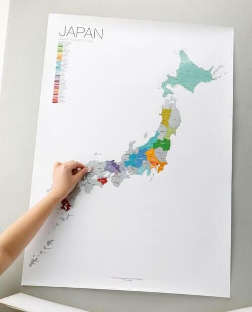 目指せ全国制覇！特大の「スクラッチ日本全図」 イメージ