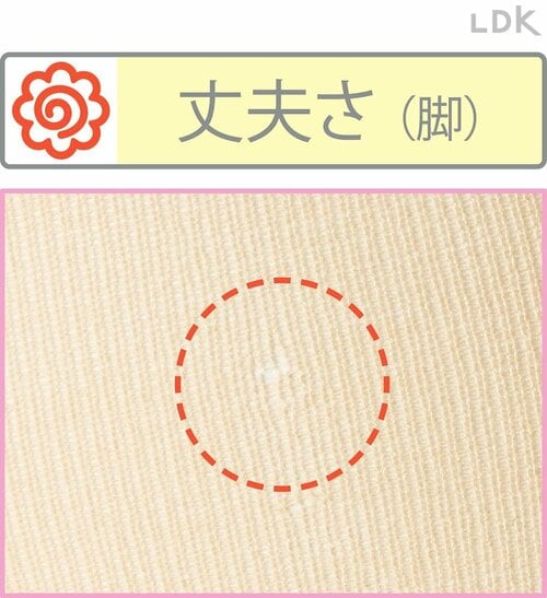 レッグ部分は穴も開きにくい 着圧ストッキングおすすめ イメージ