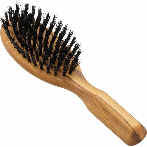 ヘアブラシおすすめ REDECKER オリーブウッド オーバル ヘアブラシ 17.5cm イノシシ毛 イメージ1