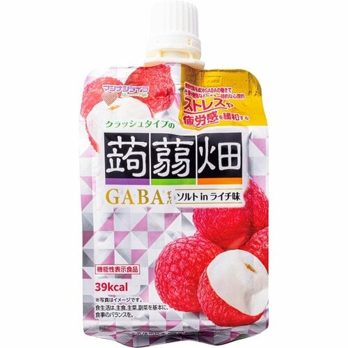 栄養補助食品おすすめ マンナンライフ クラッシュタイプの蒟蒻畑 GABA ソルトinライチ味 イメージ1