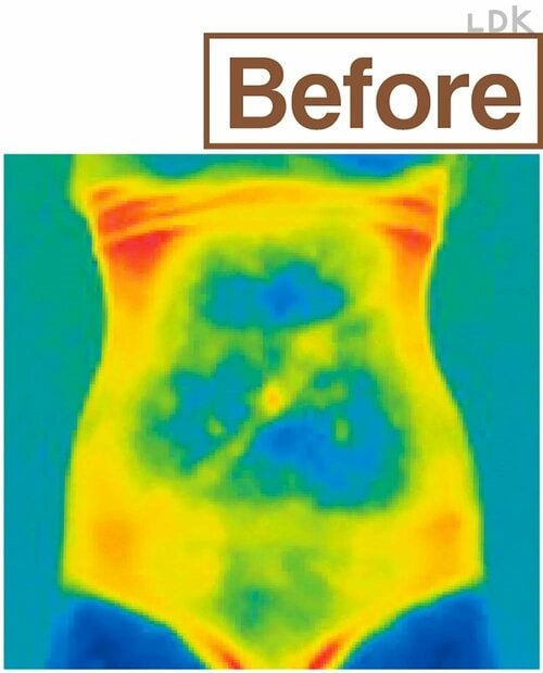 暖かさ：Before 腹巻パンツおすすめ イメージ