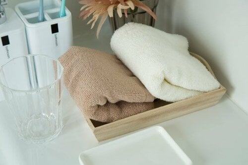 たたんで、トレイに乗せる2ステップでホテルライク イメージ