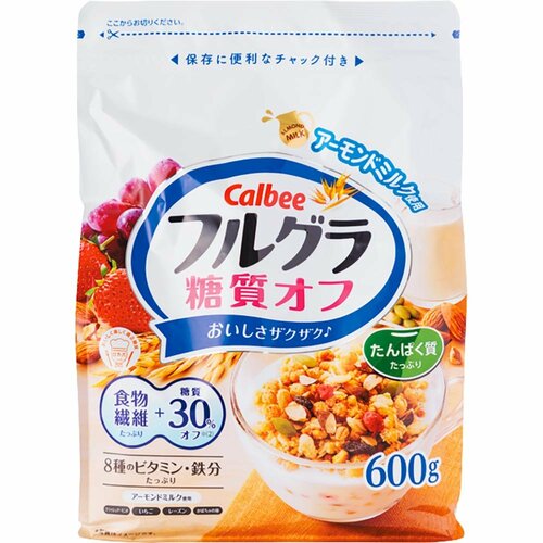 甘さ控えめを選ぶならカルビー「フルグラ 糖質オフ」 グラノーラおすすめ イメージ