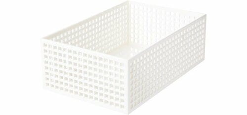 ダイソー:スクエアメッシュ:オフホワイト:収納